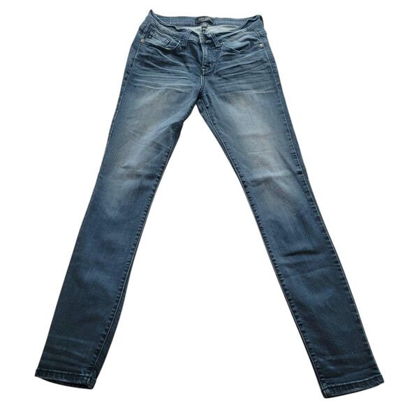 Judy Blue Jeans Womens 7/28 Skinny Fit Stretch Medium Wash Denim Low Rise - Picture 2 of 8